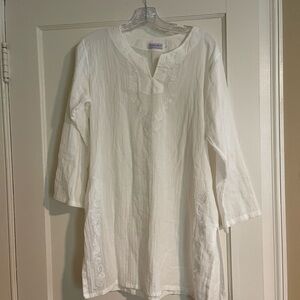 White Embroidered Cover Up dress